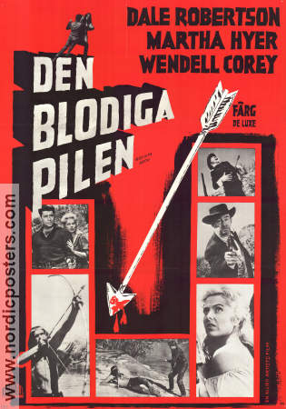 Den blodiga pilen 1964 poster Dale Robertson Martha Hyer Sidney Salkow