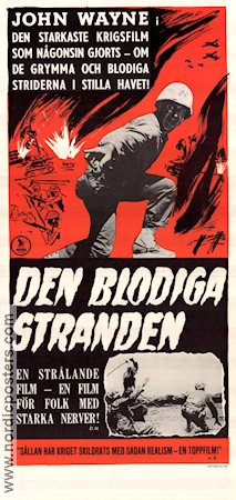 Den blodiga stranden 1949 poster John Wayne John Agar Adele Mara Allan Dwan Asien Krig