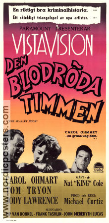 Den blodröda timmen 1956 poster Carol Ohmart Tom Tryon Jody Lawrance Michael Curtiz Film Noir