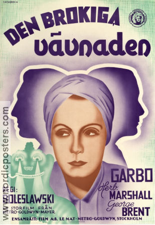 Den brokiga vävnaden 1934 poster Greta Garbo Herbert Marshall Richard Boleslawski