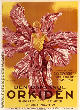 Den dansande orkidén 1928 poster Louise Lagrange Ricardo Cortez Léonce Perret