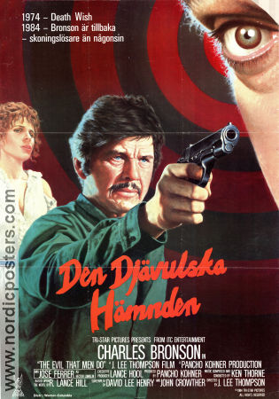 Den djävulska hämnden 1984 poster Charles Bronson Vapen