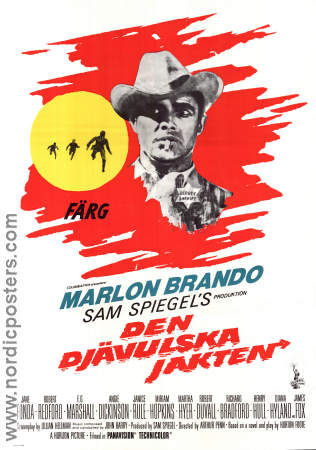 Den djävulska jakten 1966 poster Marlon Brando Arthur Penn