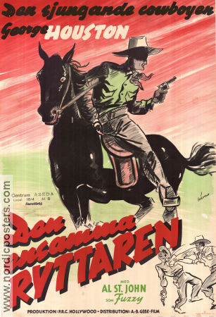 Den ensamma ryttaren 1942 poster George Houston Al St John Dennis Moore Sam Newfield