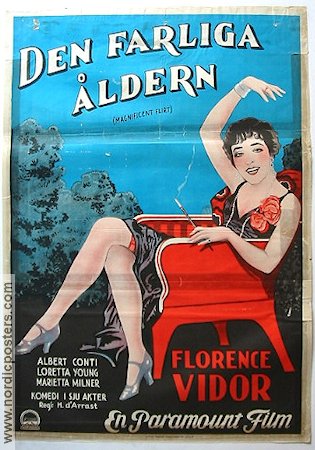 Den farliga åldern 1928 poster Florence Vidor Loretta Young