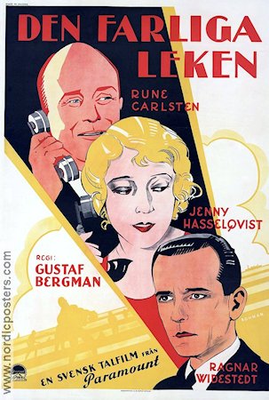 Den farliga leken 1931 poster Jenny Hasselqvist Rune Carlsten