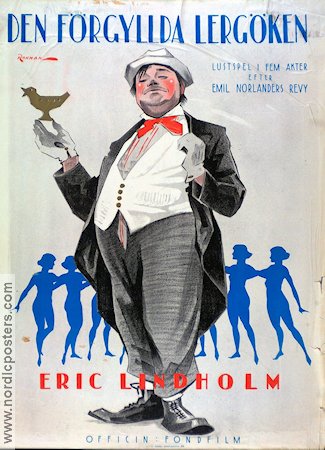 Den förgyllda lergöken 1924 poster Eric Lindholm