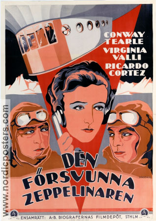 Den försvunna zeppelinaren 1929 poster Conway Tearle Virginia Valli Edward Sloman