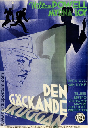 Den gäckande skuggan 1934 poster William Powell Myrna Loy WS Van Dyke