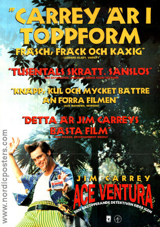 Den galopperande detektiven rider igen 1995 poster Jim Carrey Ian McNeice Simon Callow Steve Oedekerk