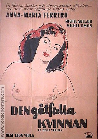 Den gåtfulla kvinnan 1952 poster Anna-Maria Ferrero