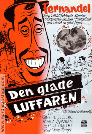 Den glade luffaren 1957 poster Fernandel Maria Mauban Rellys Jean Boyer