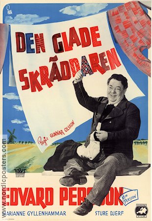 Den glade skräddaren 1945 poster Edvard Persson Mim Persson Marianne Gyllenhammar Gunnar Olsson