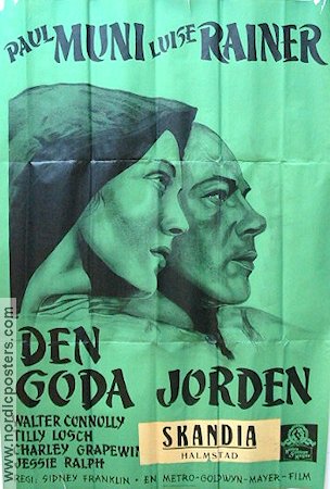 Den goda jorden 1937 poster Paul Muni Luise Rainer