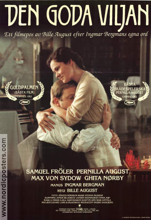 Den goda viljan 1991 poster Pernilla August Ernst-Hugo Järegård Keve Hjelm Bille August Text: Ingmar Bergman