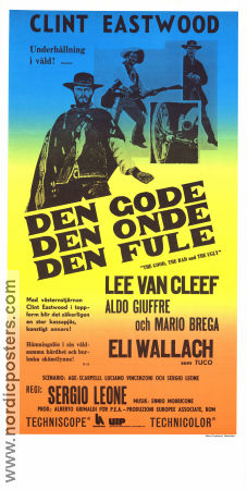 Den gode Den onde Den fule 1966 poster Clint Eastwood Lee Van Cleef Eli Wallach Sergio Leone