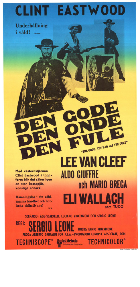 Den gode Den onde Den fule 1966 poster Clint Eastwood Sergio Leone