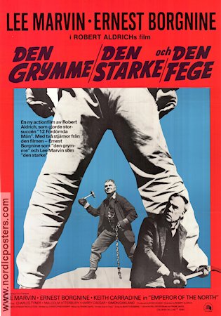 Den grymme den starke och den fege 1973 poster Lee Marvin Ernest Borgnine Keith Carradine Robert Aldrich