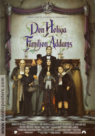 Den heliga familjen Addams 1993 poster Anjelica Huston Raul Julia Christopher Lloyd Barry Sonnenfeld