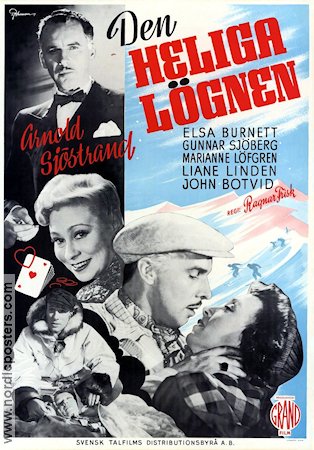 Den heliga lögnen 1944 poster Arnold Sjöstrand Elsa Burnett