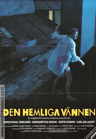 Den hemliga vännen 1990 poster Carl Billquist Ernst-Hugo Järegård Margaretha Krook Gösta Ekman Marie-Louise Ekman