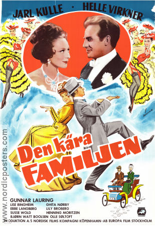 Den kära familjen 1962 poster Gunnar Lauring Lise Ringheim Jarl Kulle Erik Balling Danmark