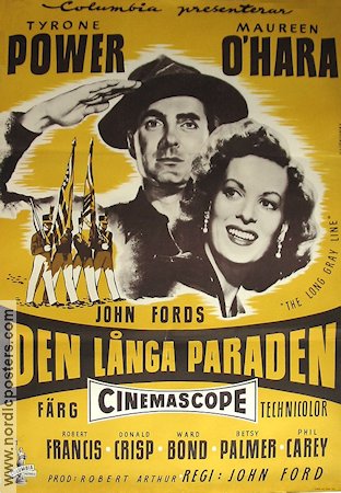 Den långa paraden 1955 poster Tyrone Power Maureen O´Hara Robert Francis John Ford