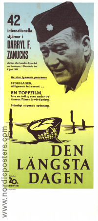 Den längsta dagen 1962 poster Paul Anka Richard Burton Henry Fonda Sean Connery John Wayne Ken Annakin Krig Hitta mer: Nazi