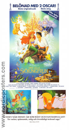 Den lilla sjöjungfrun 1989 poster Jodi Benson Ron Clements Animerat Musikaler