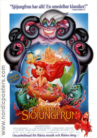 Den lilla sjöjungfrun 1989 poster Jodi Benson Ron Clements Animerat Musikaler