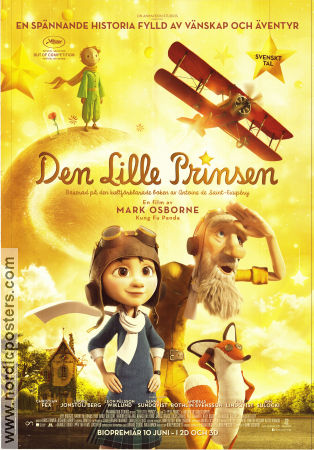 Den lille prinsen 2015 poster Jeff Bridges Mark Osborne Text: Antoine de Saint-Exupéry Animerat
