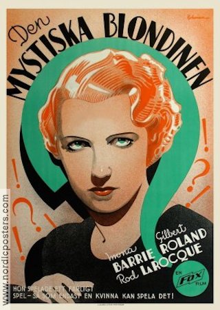 Den mystiska blondinen 1935 poster Mona Barrie
