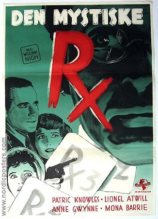 Den mystiske RX 1942 poster Patric Knowles