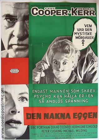 Den nakna eggen 1961 poster Gary Cooper Deborah Kerr Peter Cushing Michael Anderson