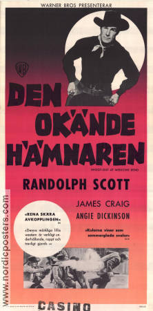 Den okände hämnaren 1957 poster Randolph Scott Richard L Bare