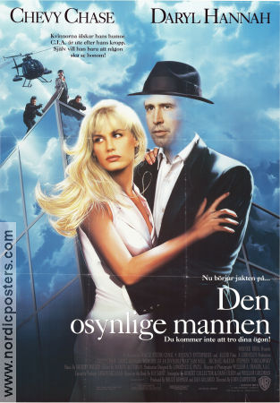 Den osynlige mannen 1992 poster Chevy Chase Daryl Hannah Sam Neill John Carpenter