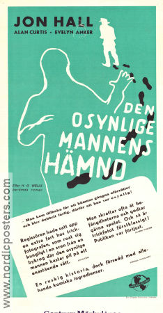 Den osynlige mannens hämnd 1944 poster Jon Hall Alan Curtis Leon Errol John Carradine Ford Beebe