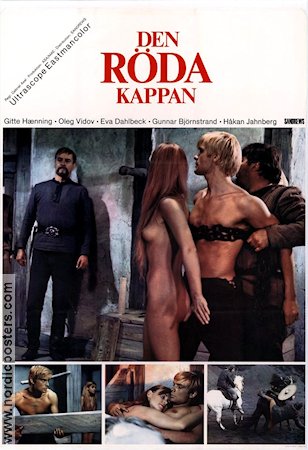 Den röda kappan 1967 poster Gitte Henning Gunnar Björnstrand