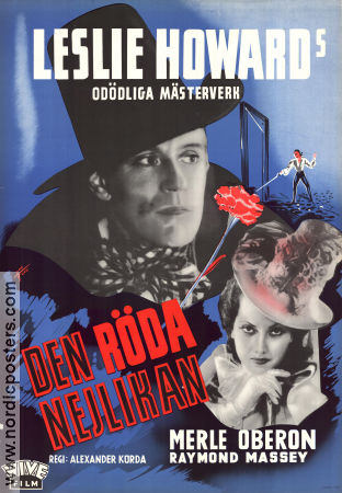 Den röda nejlikan 1934 poster Leslie Howard Merle Oberon Raymond Massey Harold Young