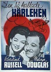 Den så kallade kärleken 1941 poster Rosalind Russell Melvyn Douglas