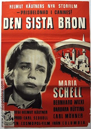 Den sista bron 1954 poster Maria Schell Broar