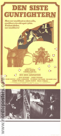 Den siste gunfightern 1976 poster John Wayne Lauren Bacall Ron Howard Don Siegel