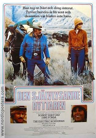 Den självlysande ryttaren 1979 poster Robert Redford Jane Fonda Sydney Pollack Hästar Berg