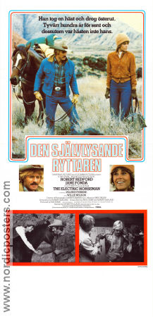 Den självlysande ryttaren 1979 poster Robert Redford Jane Fonda Sydney Pollack Hästar Berg