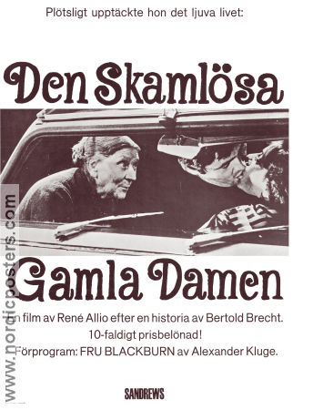 Den skamlösa gamla damen 1965 poster Malka Ribowska Etienne Bierry René Allio