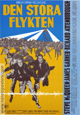 Den stora flykten 1963 poster Steve McQueen James Garner Richard Attenborough John Sturges Hitta mer: Nazi