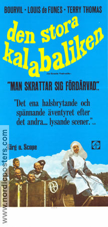 Den stora kalabaliken 1966 poster Louis de Funes Terry-Thomas Claudio Brook Gérard Oury Krig