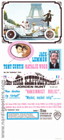 Den stora kapplöpningen 1965 poster Tony Curtis Natalie Wood Jack Lemmon Peter Falk Blake Edwards Bilar och racing