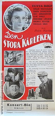 Den stora kärleken 1938 poster Tutta Rolf Elof Ahrle