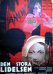 Den stora lidelsen 1935 poster Marcelle Chantal